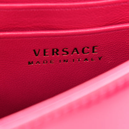 Versace Patent Medusa Safety Pin Embellished Shoulder Bag Pink 5 of 10