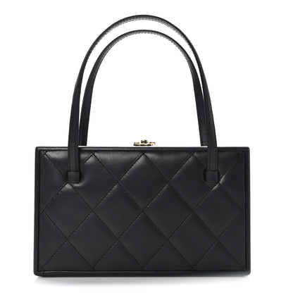Chanel Lambskin Quilted CC Handle Bag Black 1 of 11