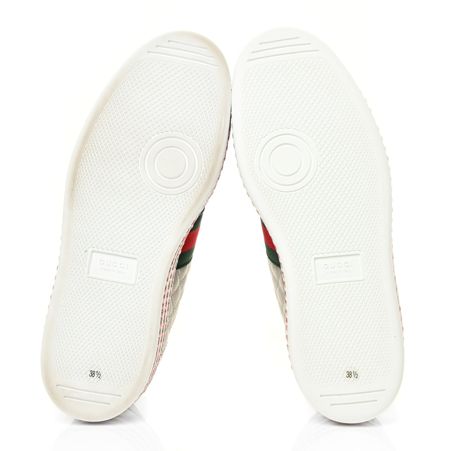 Laminated Nappa Crystal Web Bee Embroidered Trapuntata Womens Ace Platform Sneakers 38.5 Argento