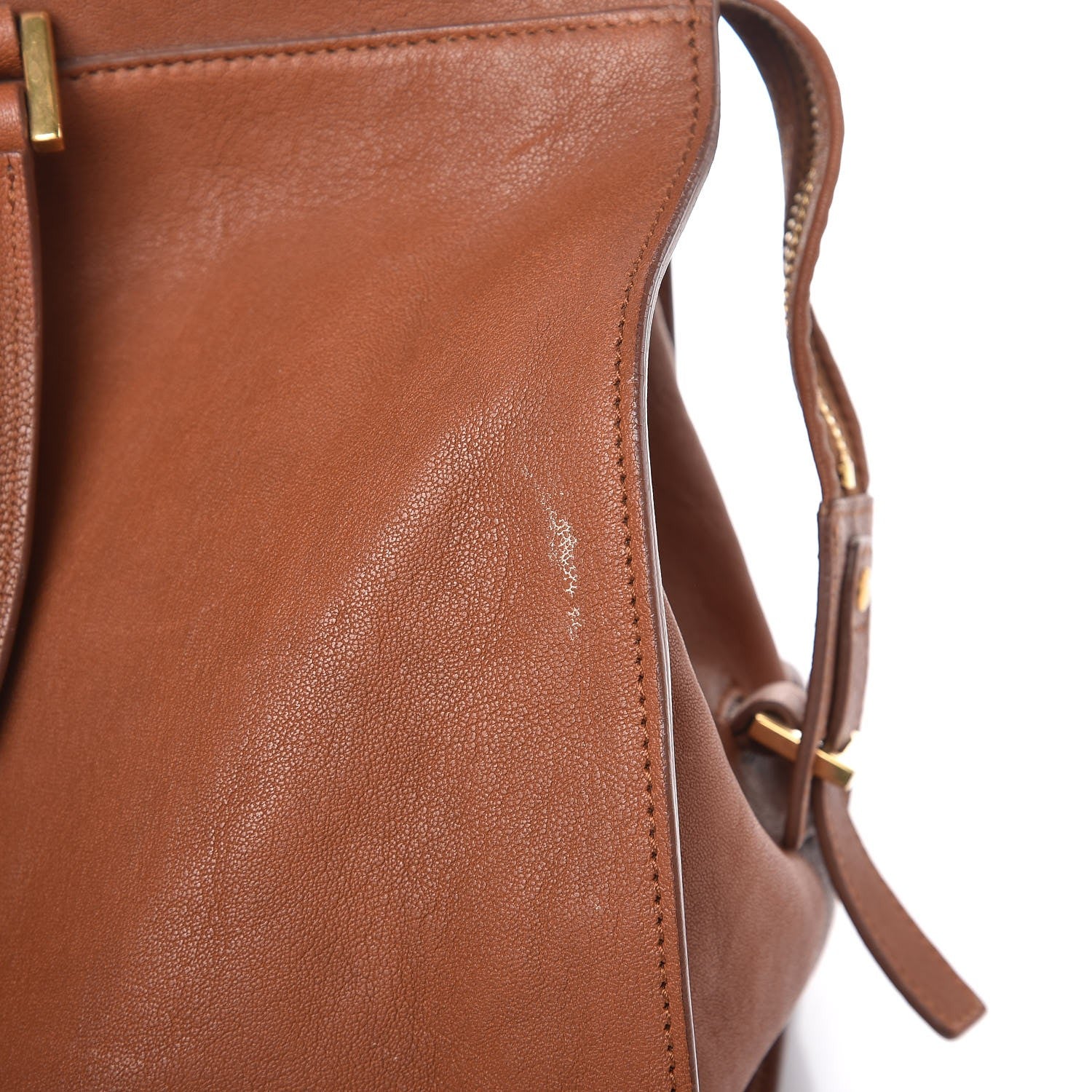 Saint Laurent Sheepskin Medium Cabas Chyc Whiskey 7 of 7