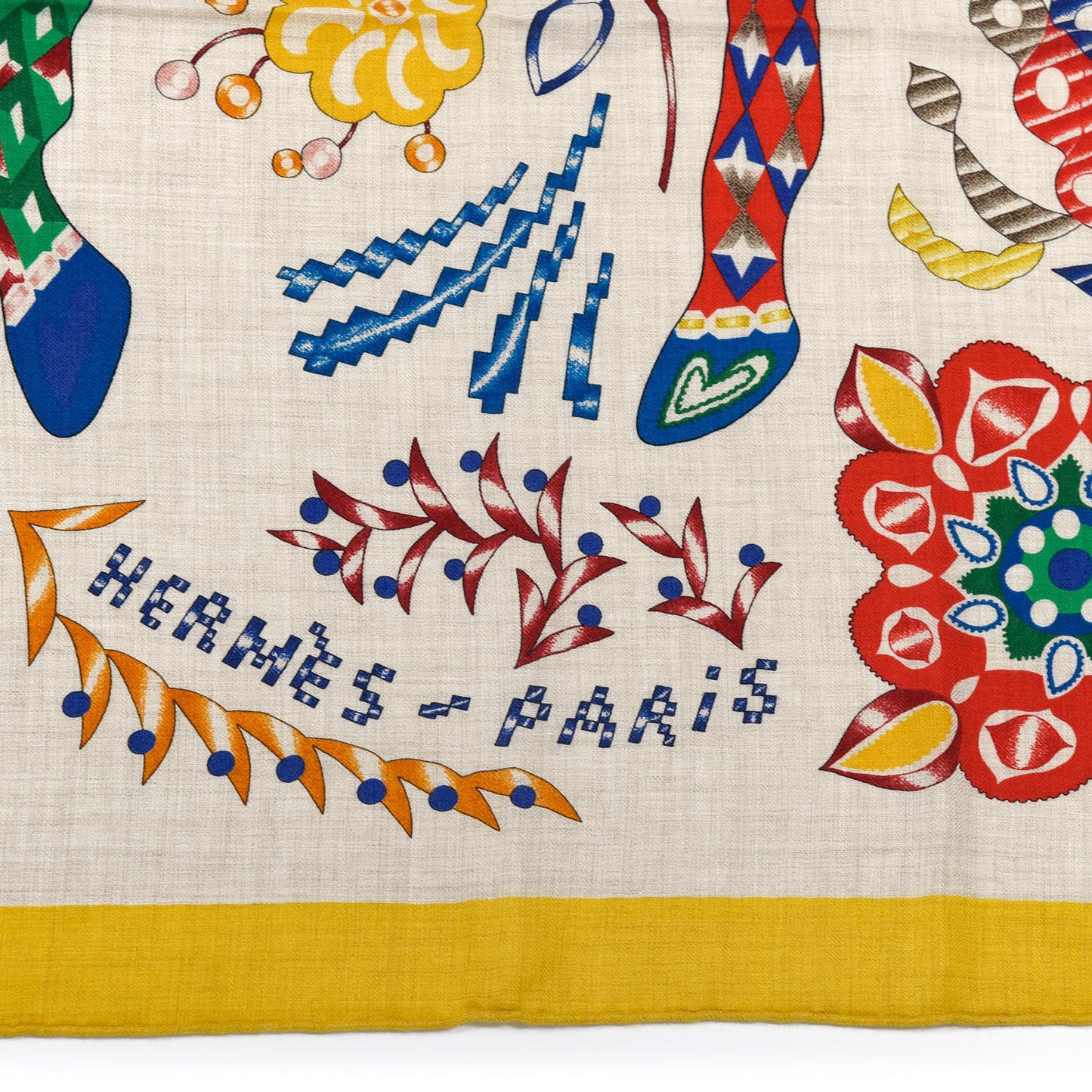 Cashmere Silk En Attendant Ulysse Shawl 140 Naturel Jaune D'Or