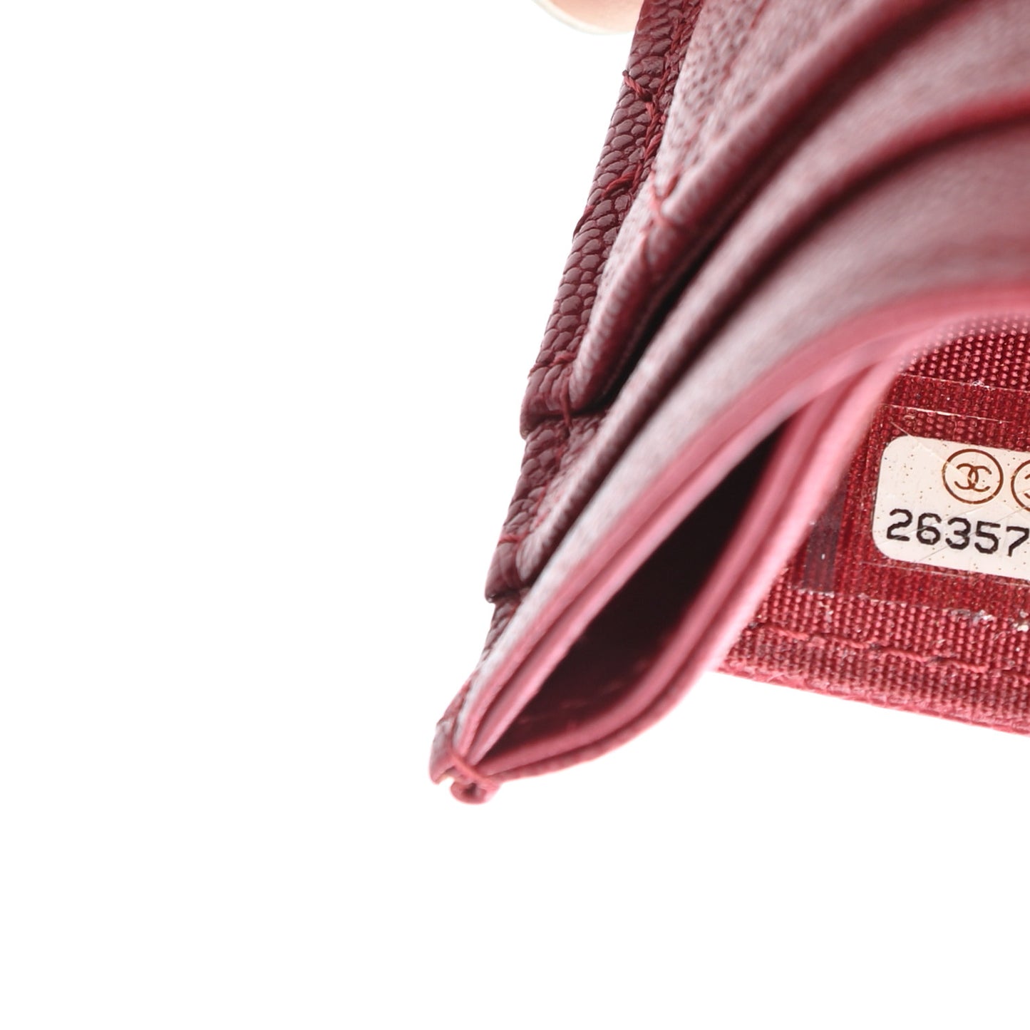 Caviar Quilted Boy Card Holder Red