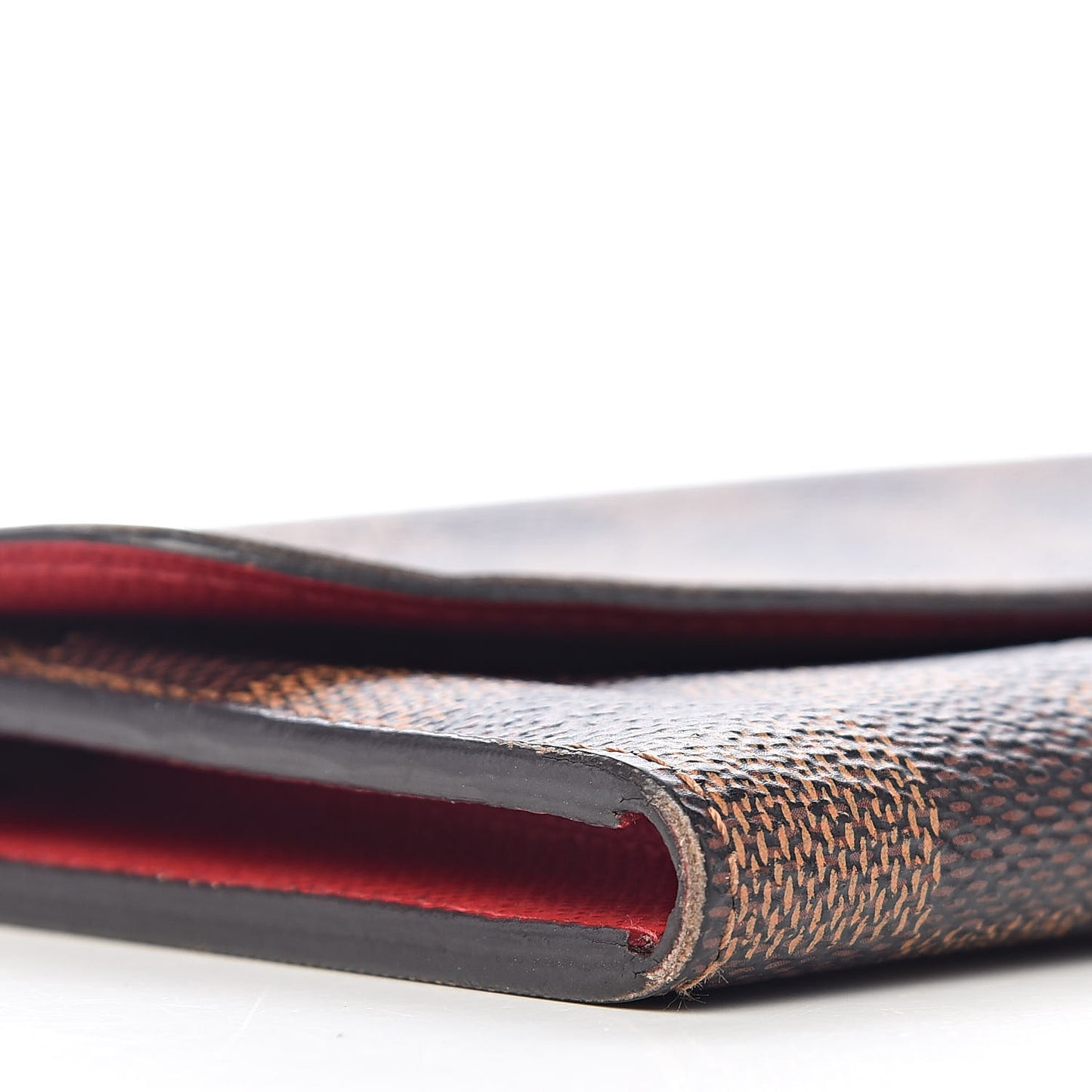 Damier Ebene Emilie Wallet Red