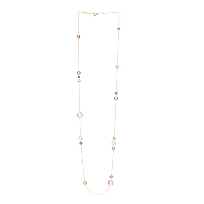 Marco Bicego 18K Yellow Gold Multi Gemstone Jaipur Long Station Necklace 3 of 5