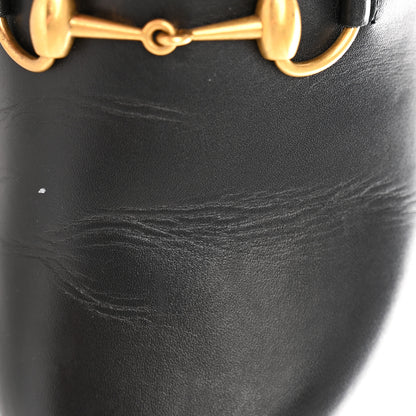 Gucci Jakarta Calfskin Womens Horsebit Slippers 36 Black 10 of 10