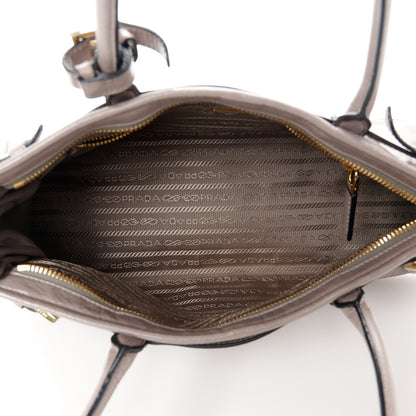Prada Shiny Nappa Medium Shoulder Bag Pewter 5 of 10