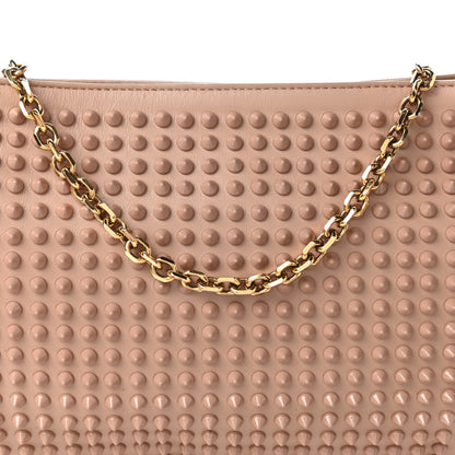 Christian Louboutin Calfskin Studded Loubiposh Chain Clutch Nude 10 of 11