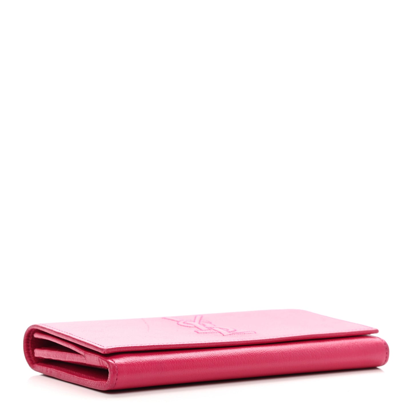 Goatskin Belle De Jour Flap Wallet Fuchsia