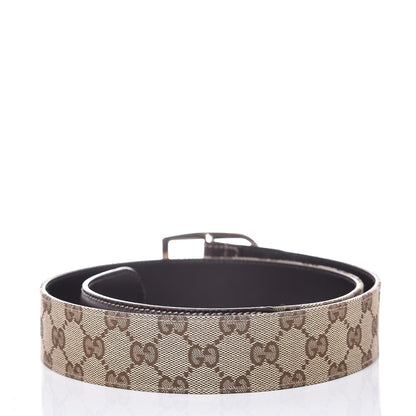 Gucci Calfskin GG Supreme Monogram Belt 90 36 Dark Brown 3 of 6