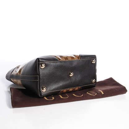 Gucci Crystal Monogram Tote Brown 4 of 7
