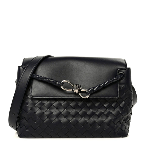 Calfskin Intrecciato Small Andiamo Messenger Bag Nocturnal