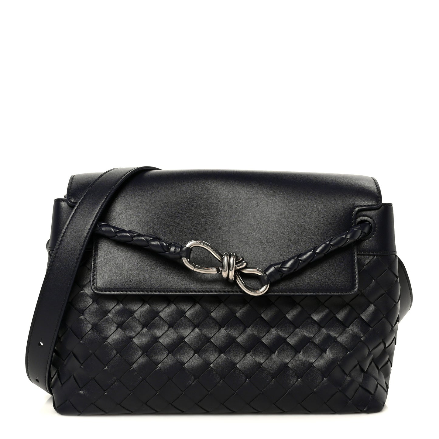 Calfskin Intrecciato Small Andiamo Messenger Bag Nocturnal