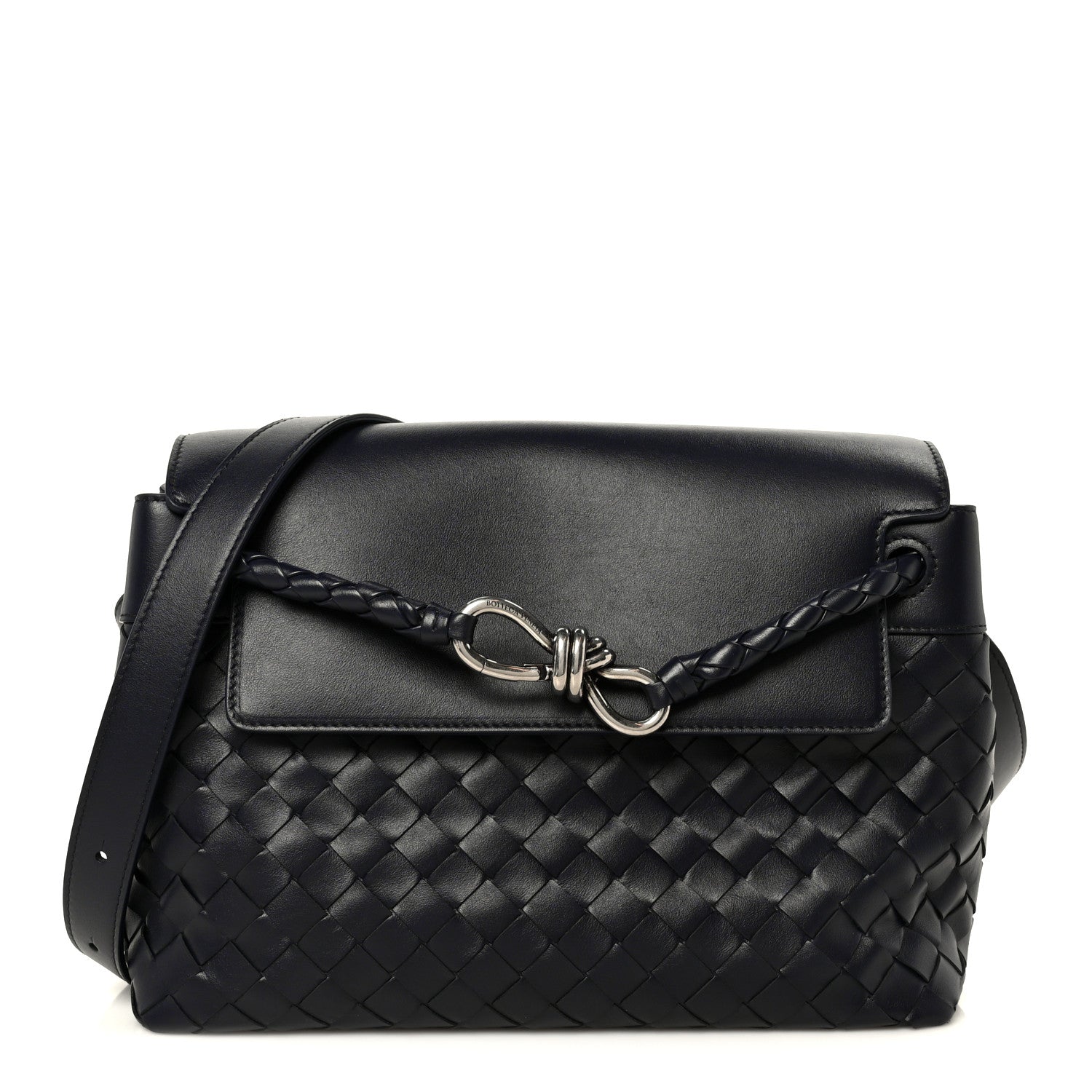 Bottega Veneta Calfskin Intrecciato Small Andiamo Messenger Bag Nocturnal 1 of 12