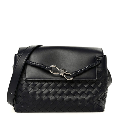 Bottega Veneta Calfskin Intrecciato Small Andiamo Messenger Bag Nocturnal 1 of 12