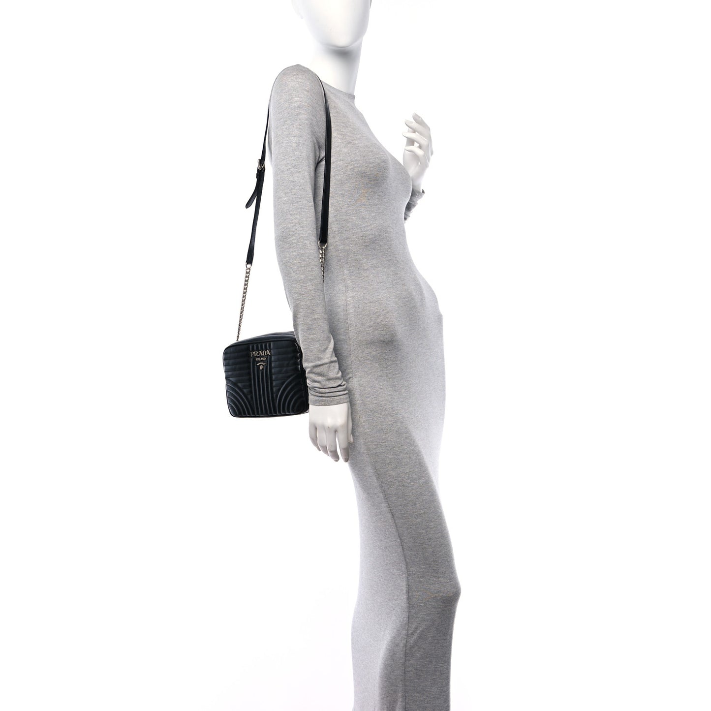 Soft Calfskin Diagramme Camera Bag Black