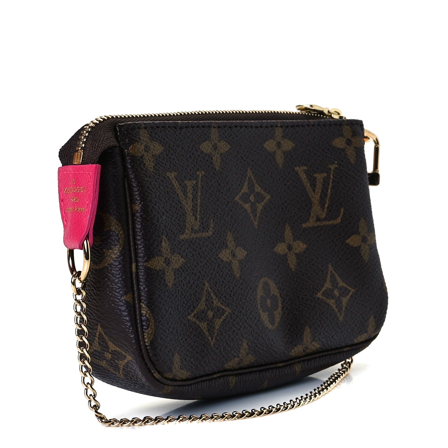 Louis Vuitton Monogram 2019 Christmas Animation Mini Courchevel Pochette Accessories Fuchsia 3 of 8