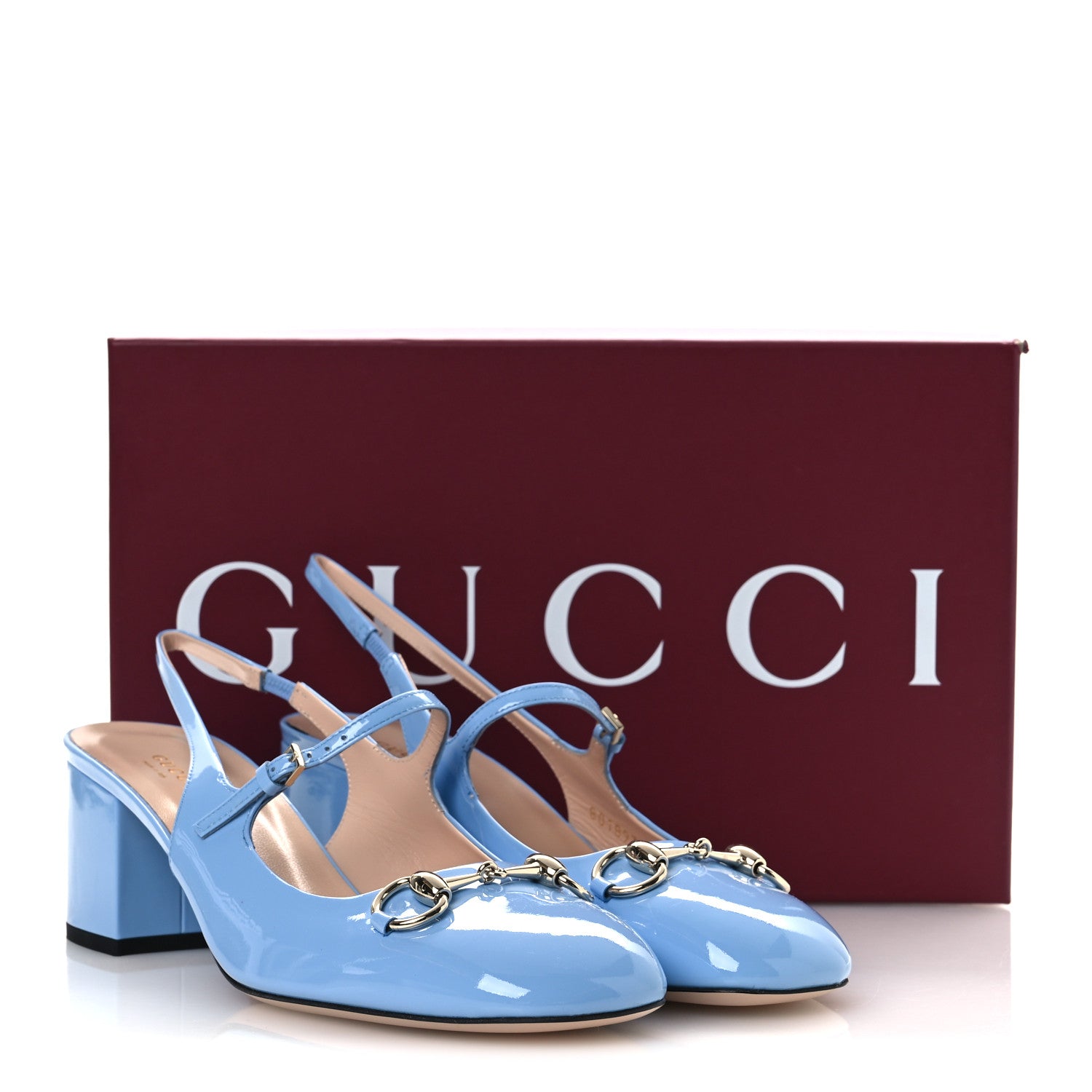 Gucci Vernice Crystal Horsebit Charlotte 42mm Slingback Pumps 40.5