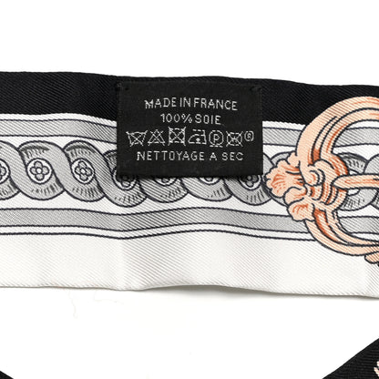 Hermes Silk Bride De Cour Twilly Black White Or Rose 2 of 4