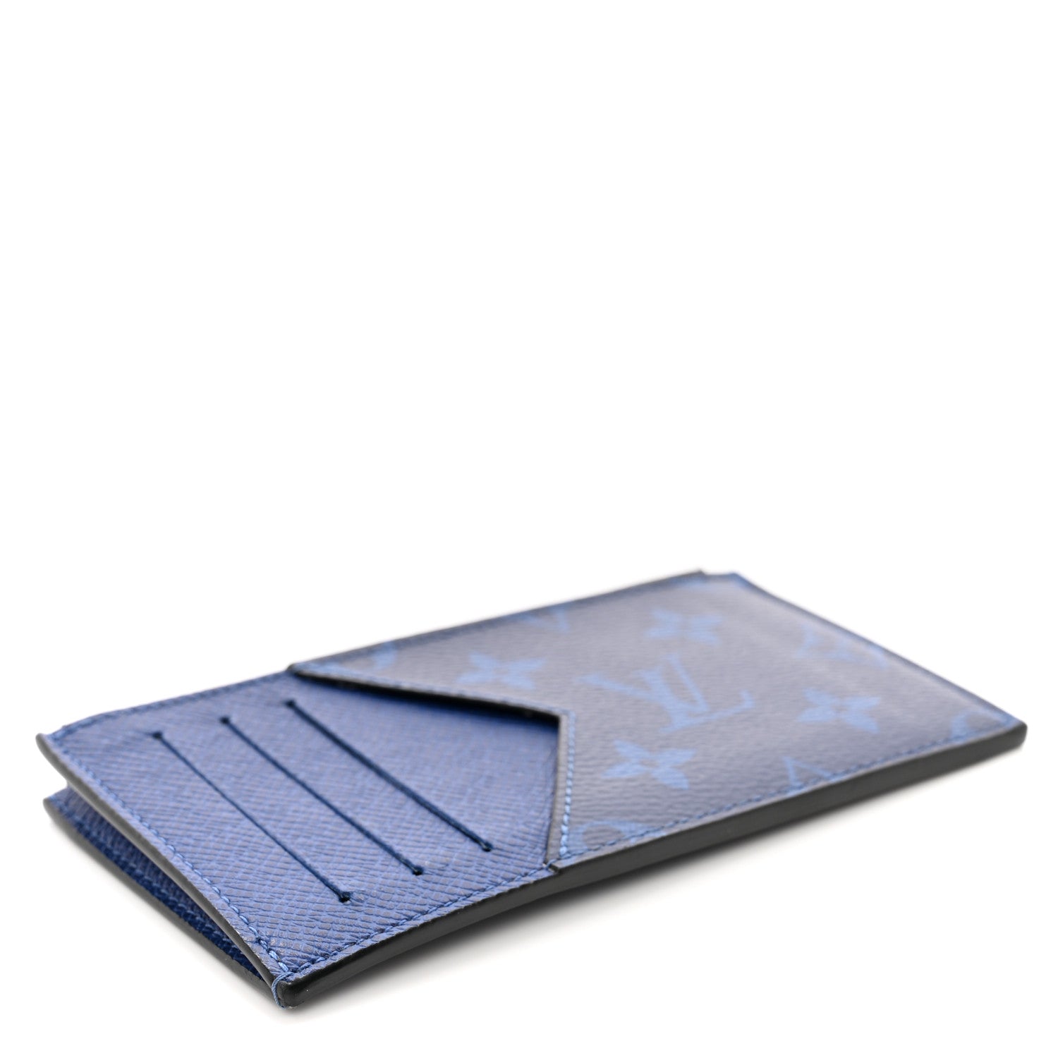 Louis Vuitton Monogram Taiga Coin Card Holder Cobalt 4 of 7