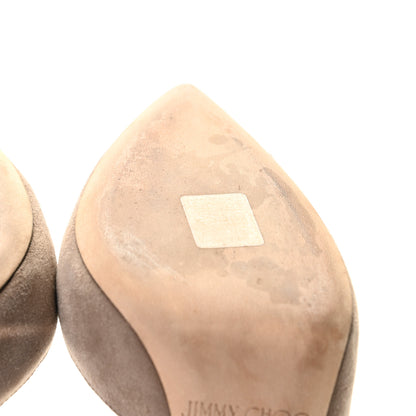 Jimmy Choo Suede Davos 85 Pumps 38.5 Taupe 10 of 10