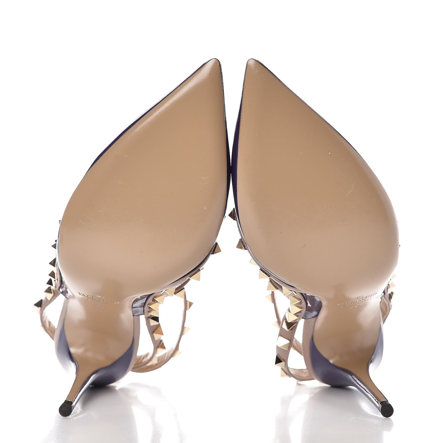 Valentino Garavani Patent Rockstud Ankle Strap Pumps 39 Purple Poudre 5 of 8