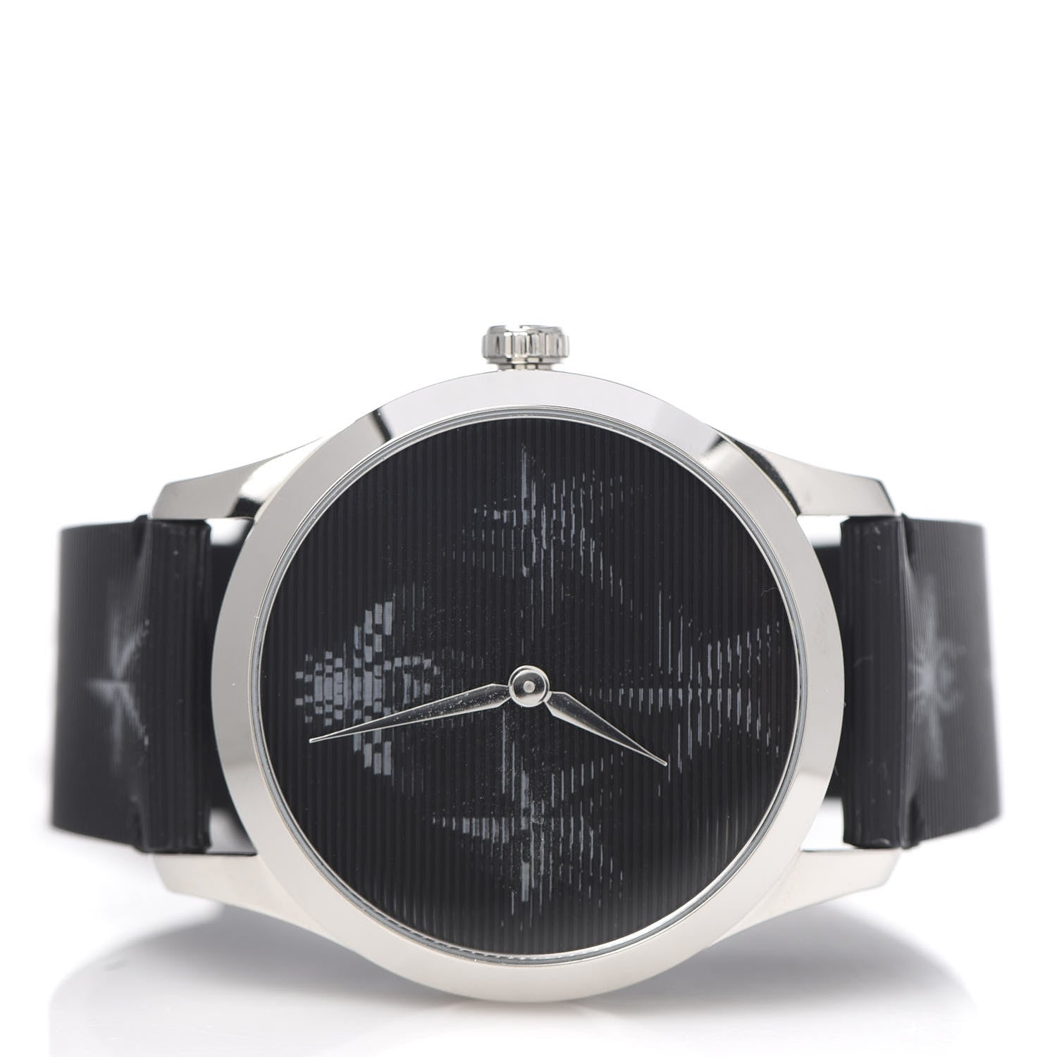 Gucci Stainless Steel Calfskin 38mm G-Timeless Bee Star Hologram Quartz Watch Black 3 of 6