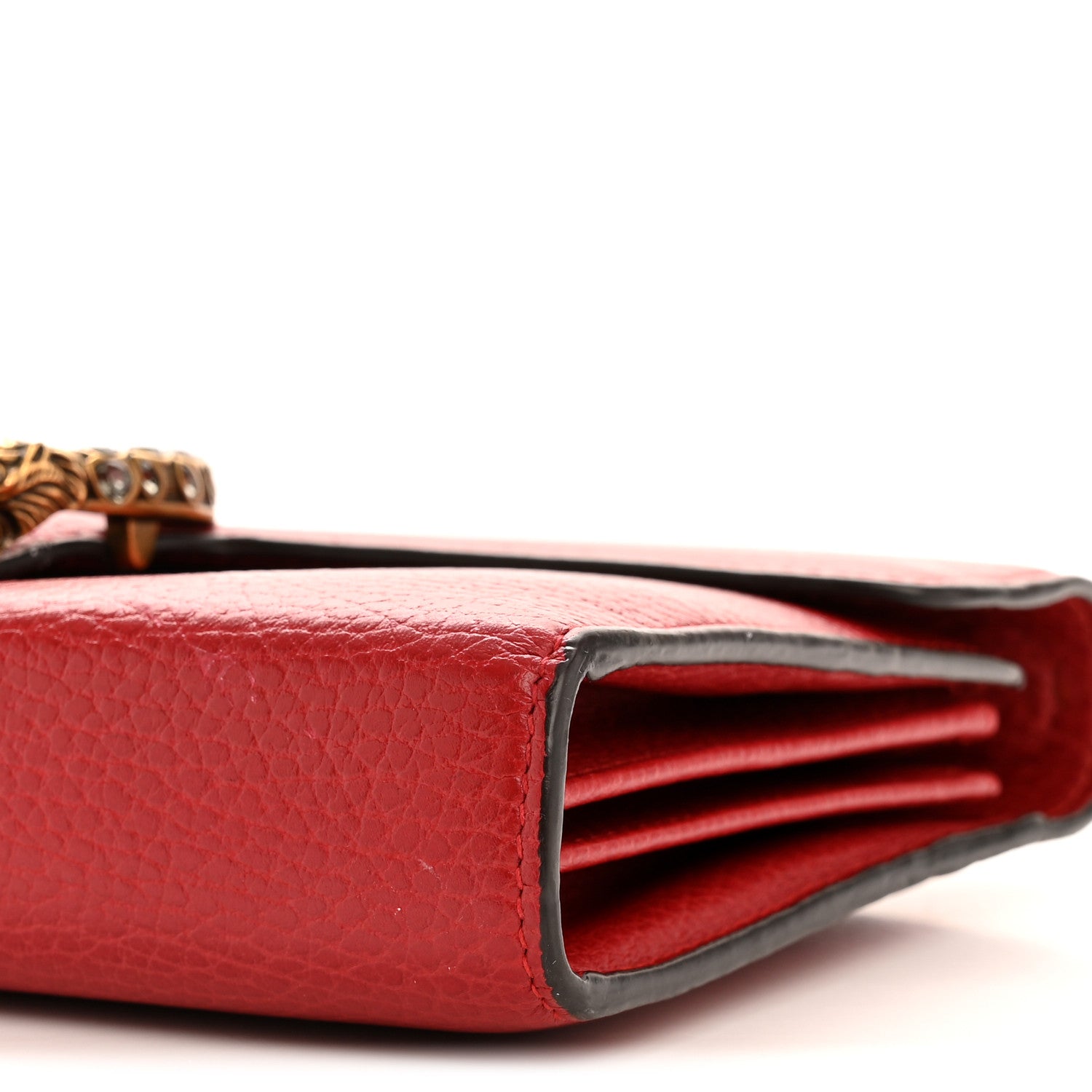 Gucci Calfskin Mini Dionysus Chain Wallet Hibiscus Red 10 of 12