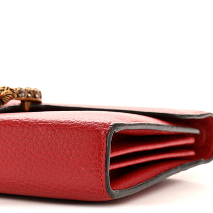 Gucci Calfskin Mini Dionysus Chain Wallet Hibiscus Red 10 of 12