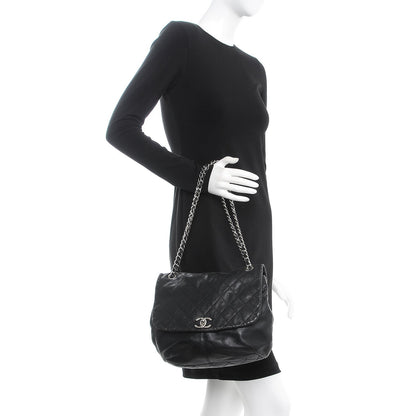 Chanel Shiny Lambskin Quilted Medium Trianon Messenger Flap Black 3 of 16