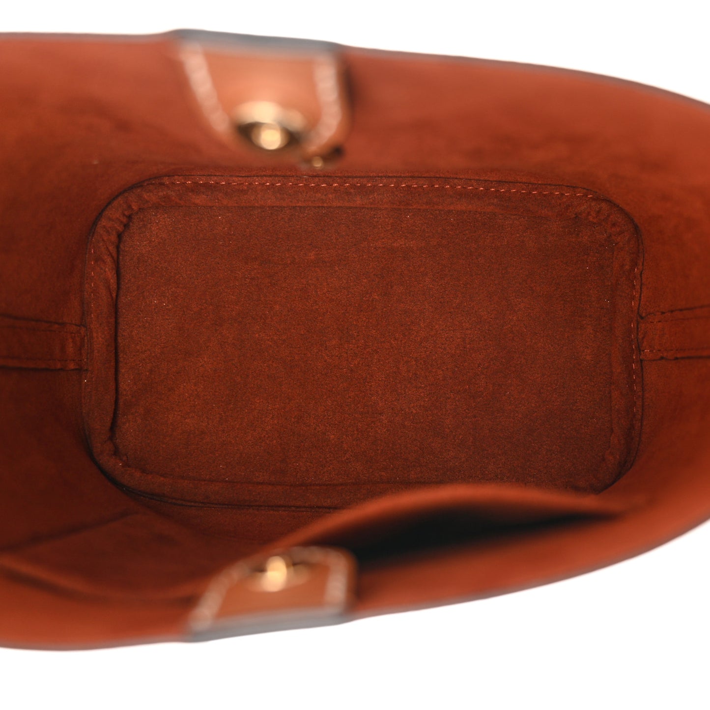 Calfskin Lock and Walk Bucket Cognac
