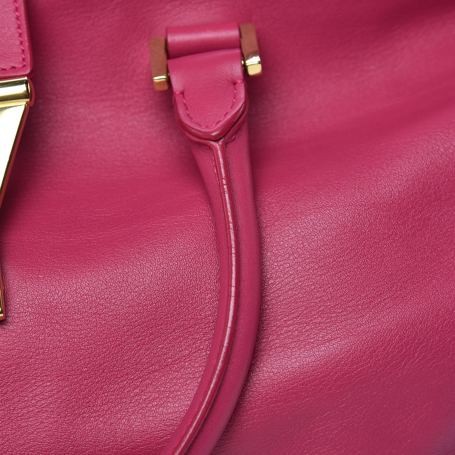 Calfskin Medium Classic Y Cabas Fuchsia