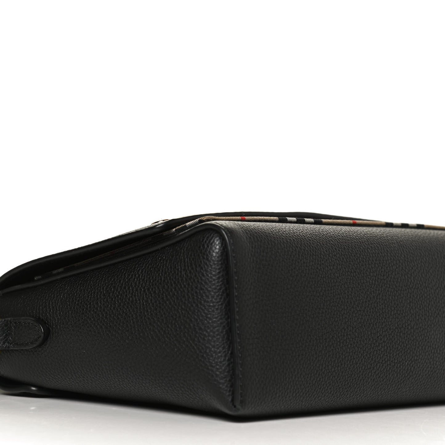 Grainy Calfskin Vintage Check Note Crossbody Bag Black