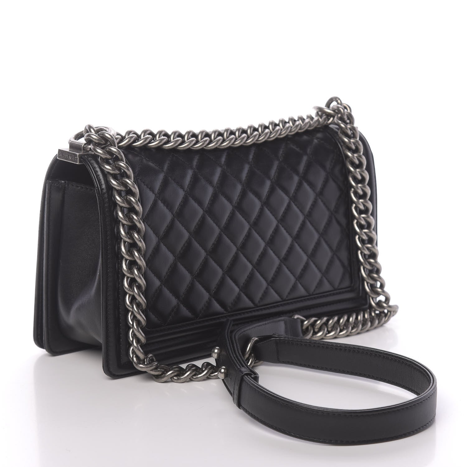 Chanel Calfskin Quilted Medium Boy Flap Black 3 of 14
