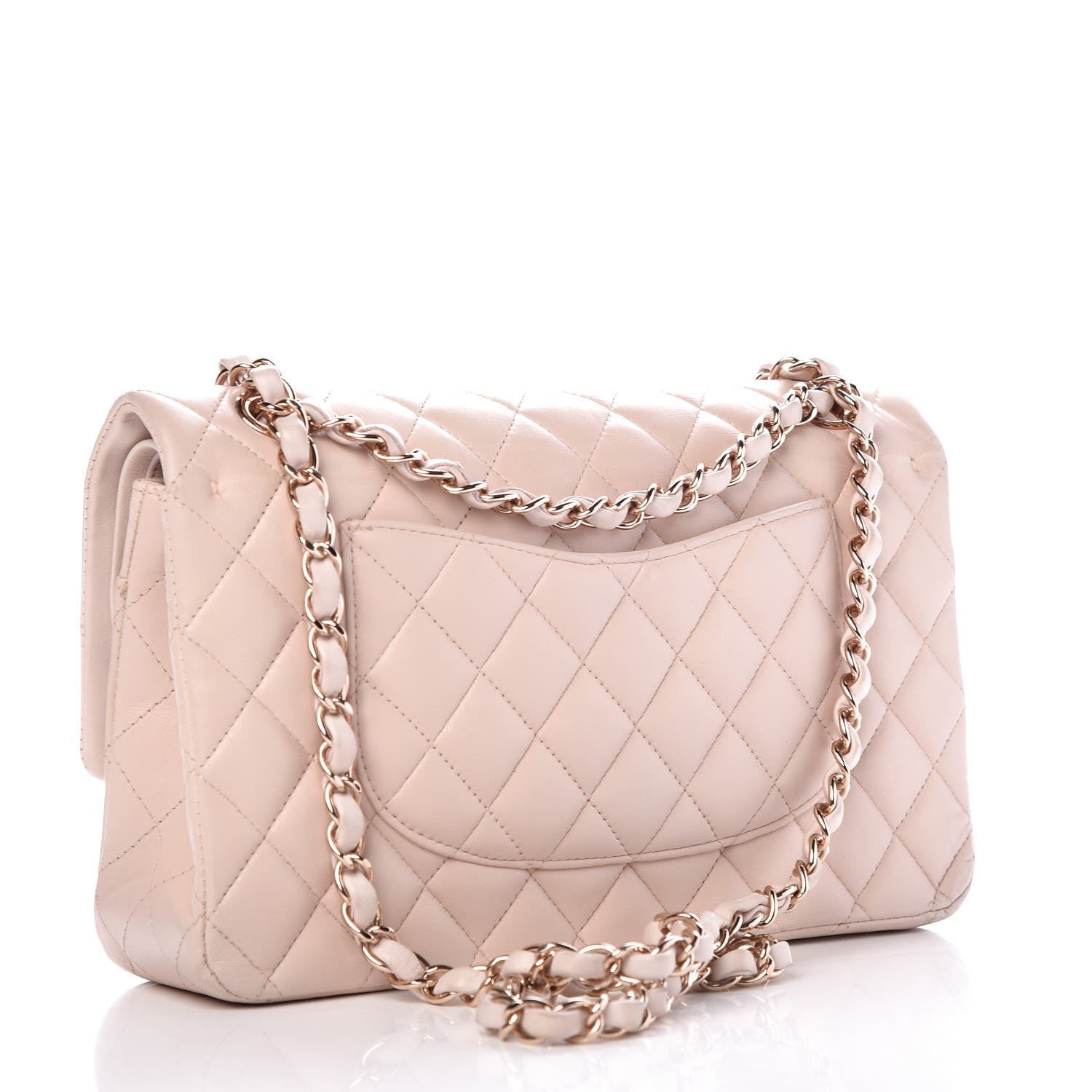Chanel Lambskin Quilted Medium Double Flap Light Pink 3 of 9