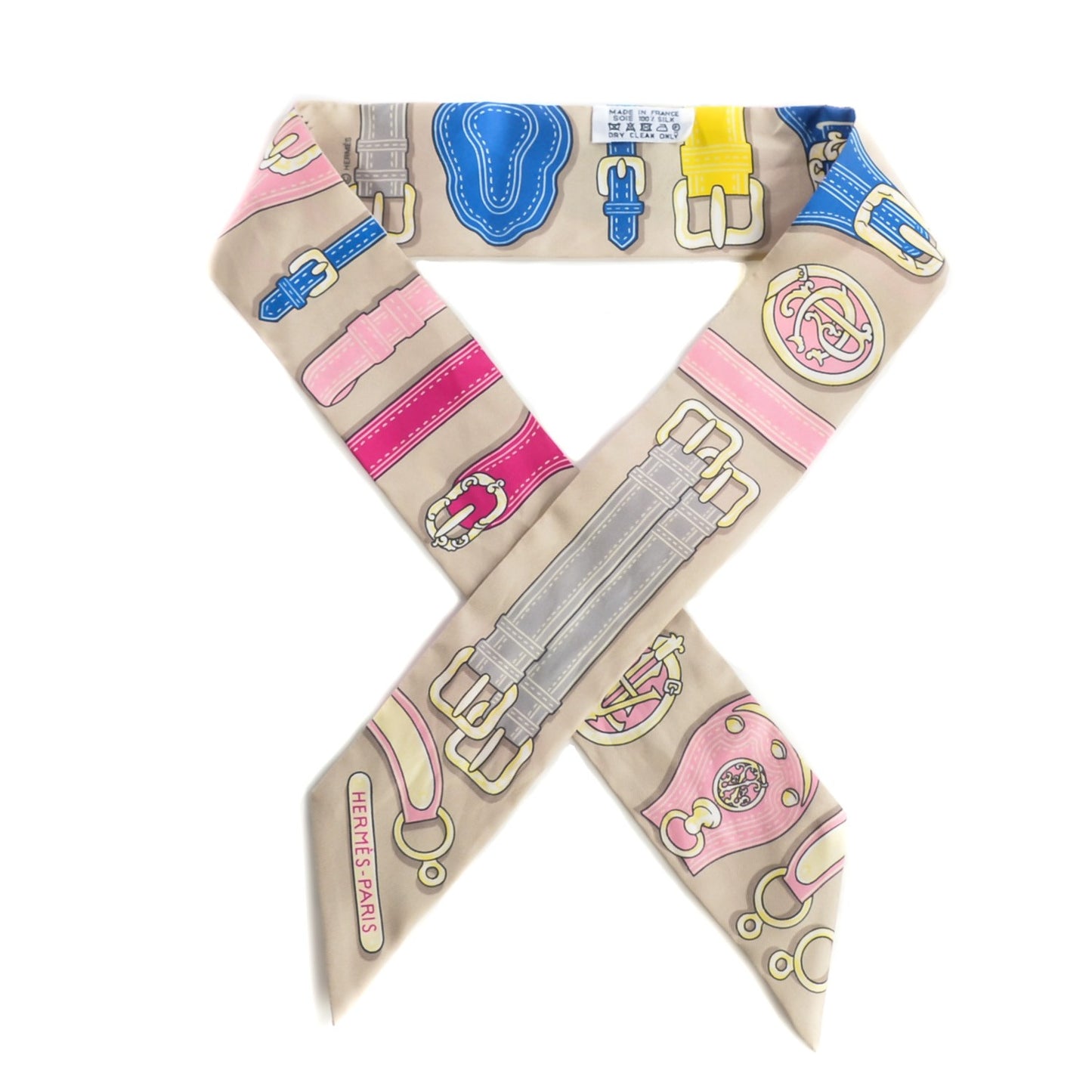 Silk Harnais des Presidents Twilly Beige Bleu Pink