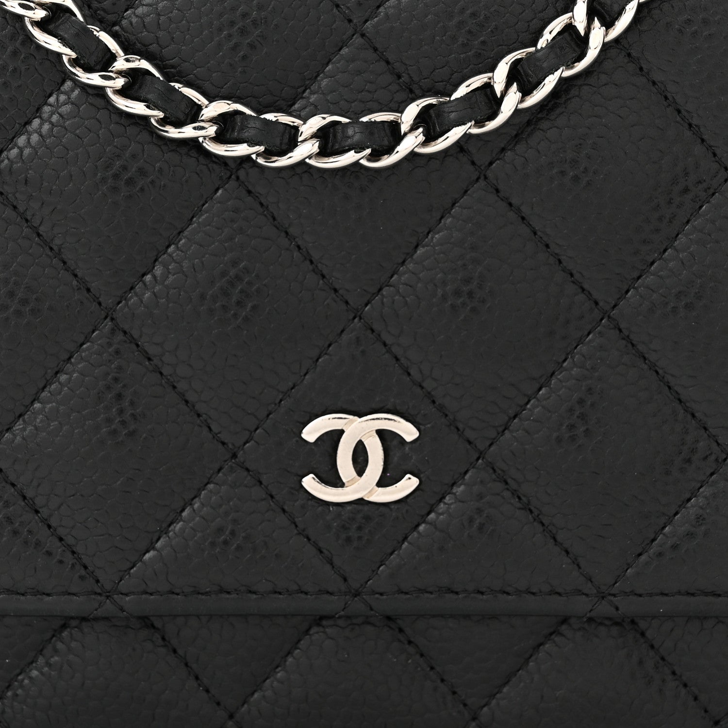 Chanel Caviar Quilted Wallet On Chain WOC Black 9 of 12