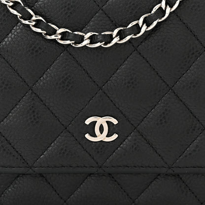 Chanel Caviar Quilted Wallet On Chain WOC Black 9 of 12