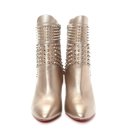 Christian Louboutin Calfskin Hongroise 85 Ankle Boots 37 Colombe 2 of 10