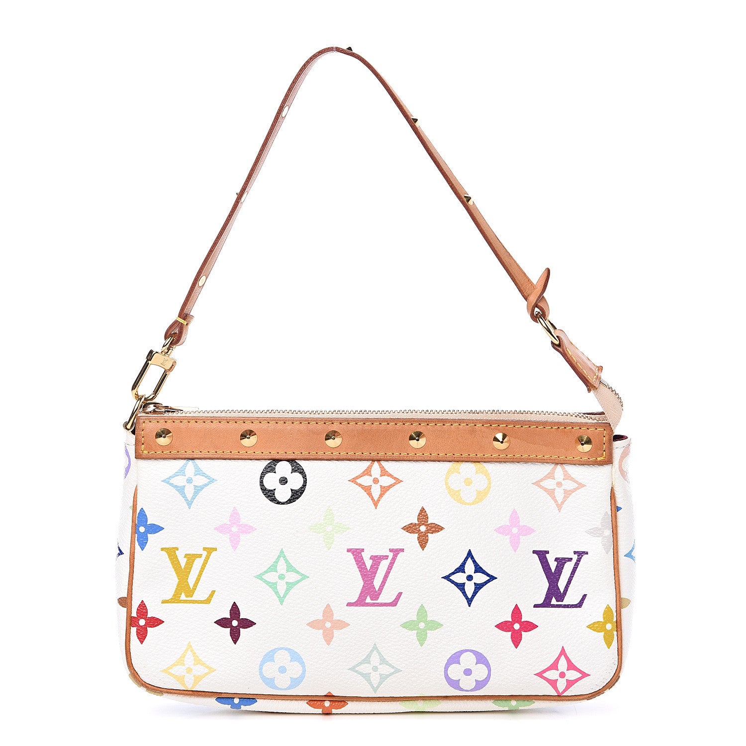 Louis Vuitton Monogram Multicolor Pochette Accessories White 1 of 10
