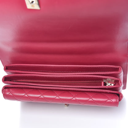 Chanel Lambskin Quilted Small Citizen Chic Flap Dark Pink 5 of 12