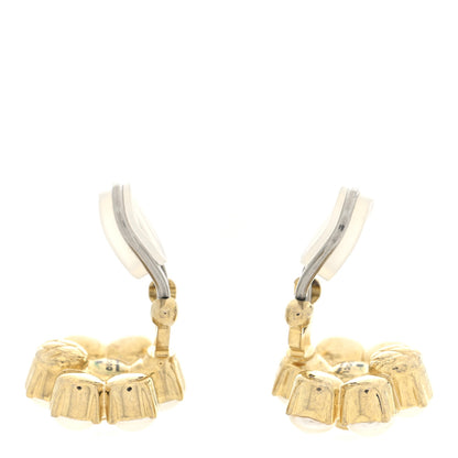 Gucci Metal Pearl Double G Clip On Earrings Aged Gold 3 of 4
