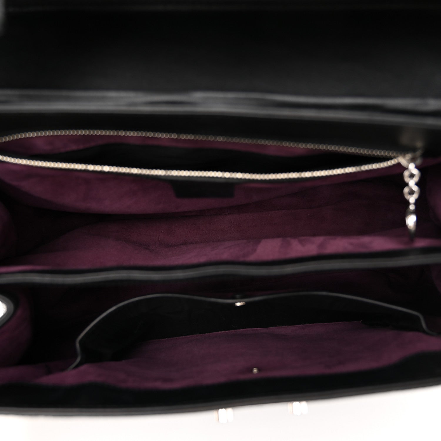 Gucci Lizard Bamboo Large Lady Lock Top Handle Bag Black 5 of 11