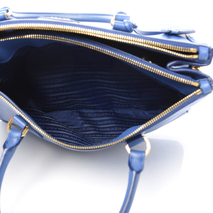 Prada Saffiano Medium Galleria Double Zip Tote Azzurro 7 of 16