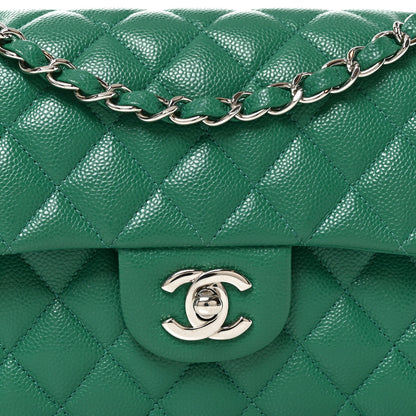 Chanel Caviar Quilted Small Double Flap Green 8 of 10