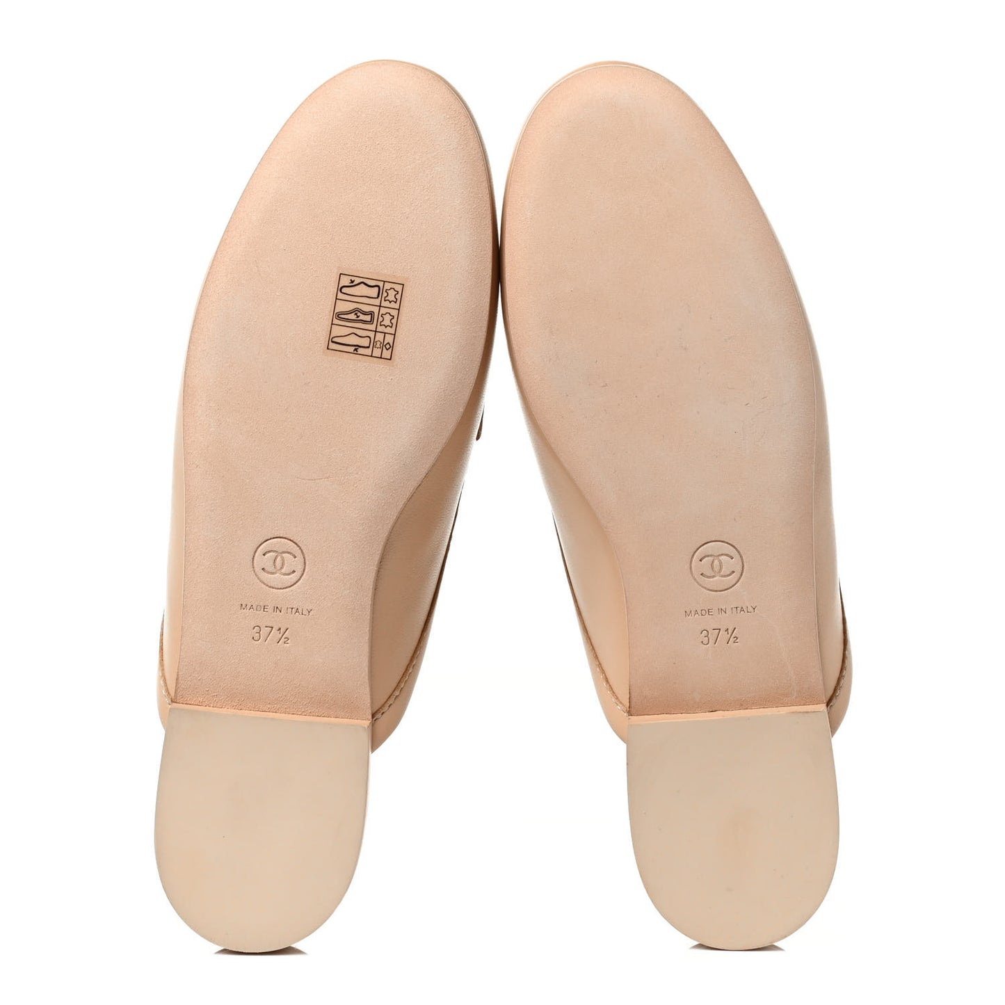Lambskin Pearl CC Mules 37.5 Beige