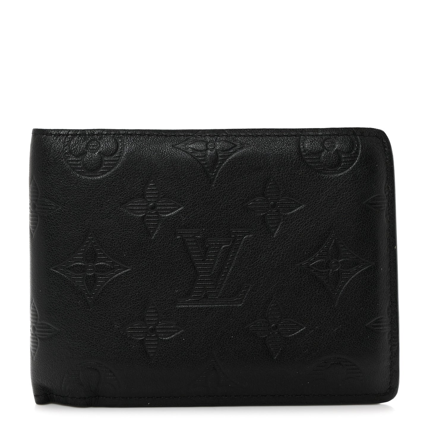 Calfskin Monogram Shadow Multiple Wallet Black