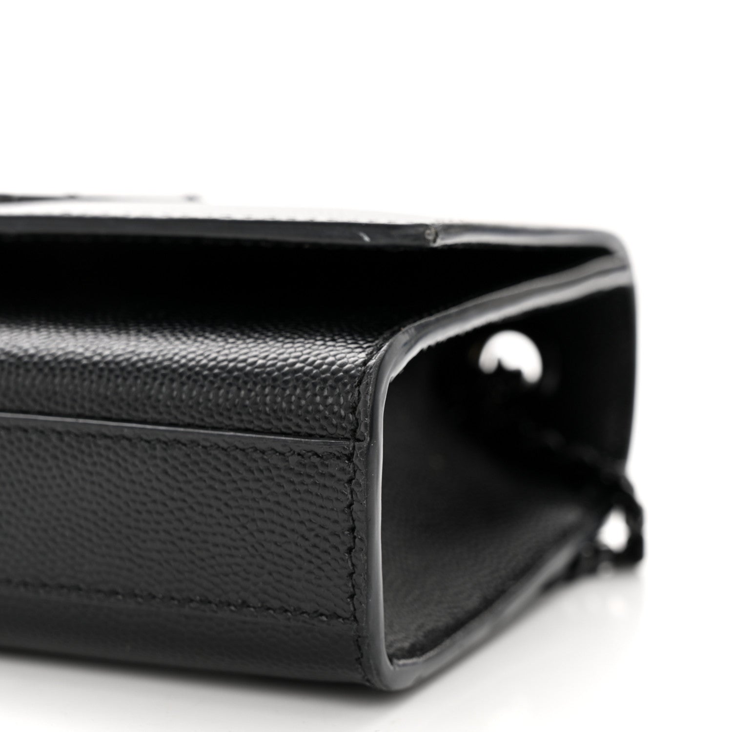 Saint Laurent Grain De Poudre Small Monogram Monochrome Kate Satchel Black 10 of 10