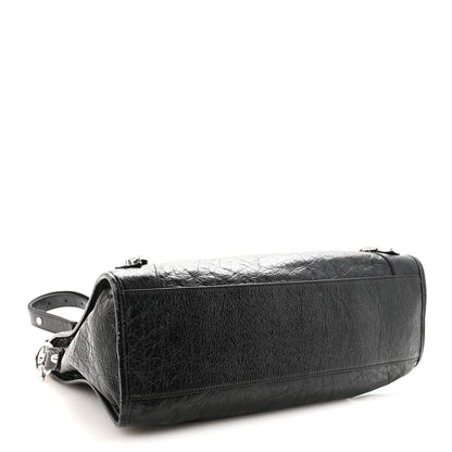 Balenciaga Agneau Arena Silver Hardware Medium Le City Black 4 of 10