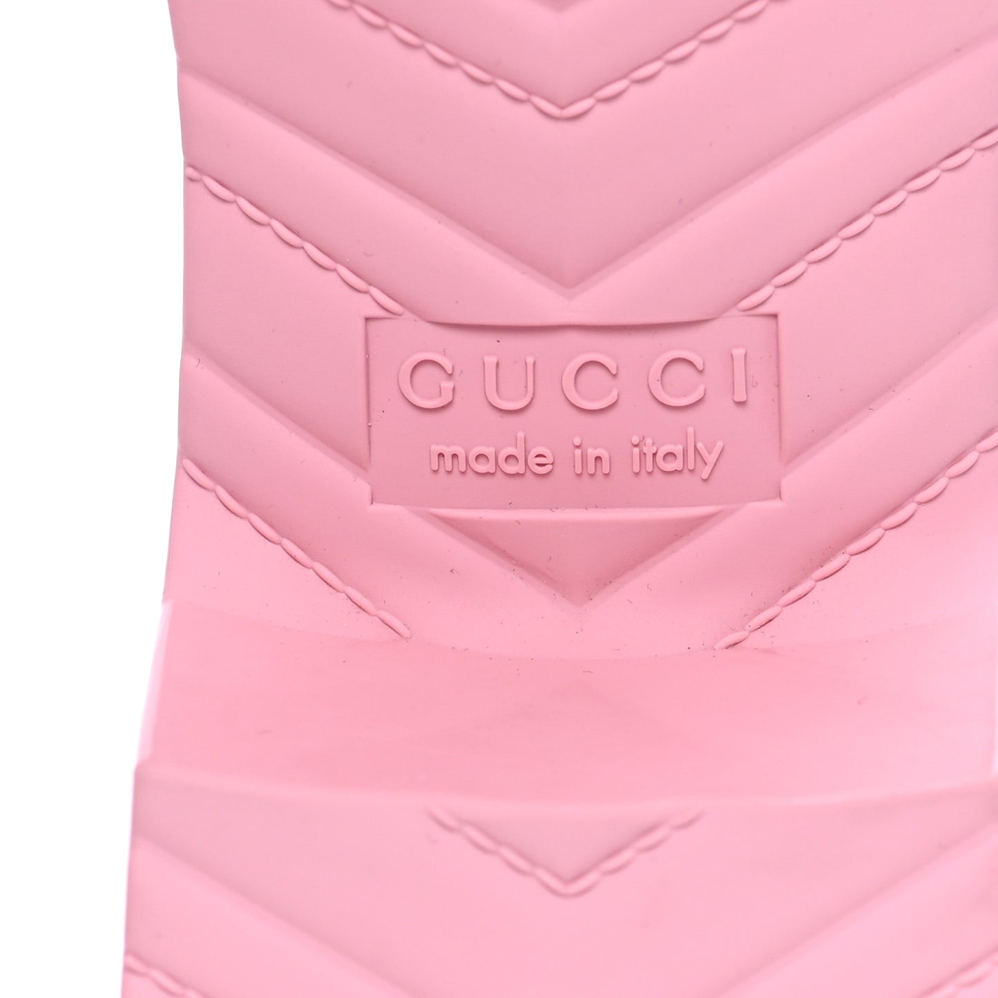 Rubber Gucci Logo Womens Platform 20/60mm Slide Sandals 38 Wild Rose