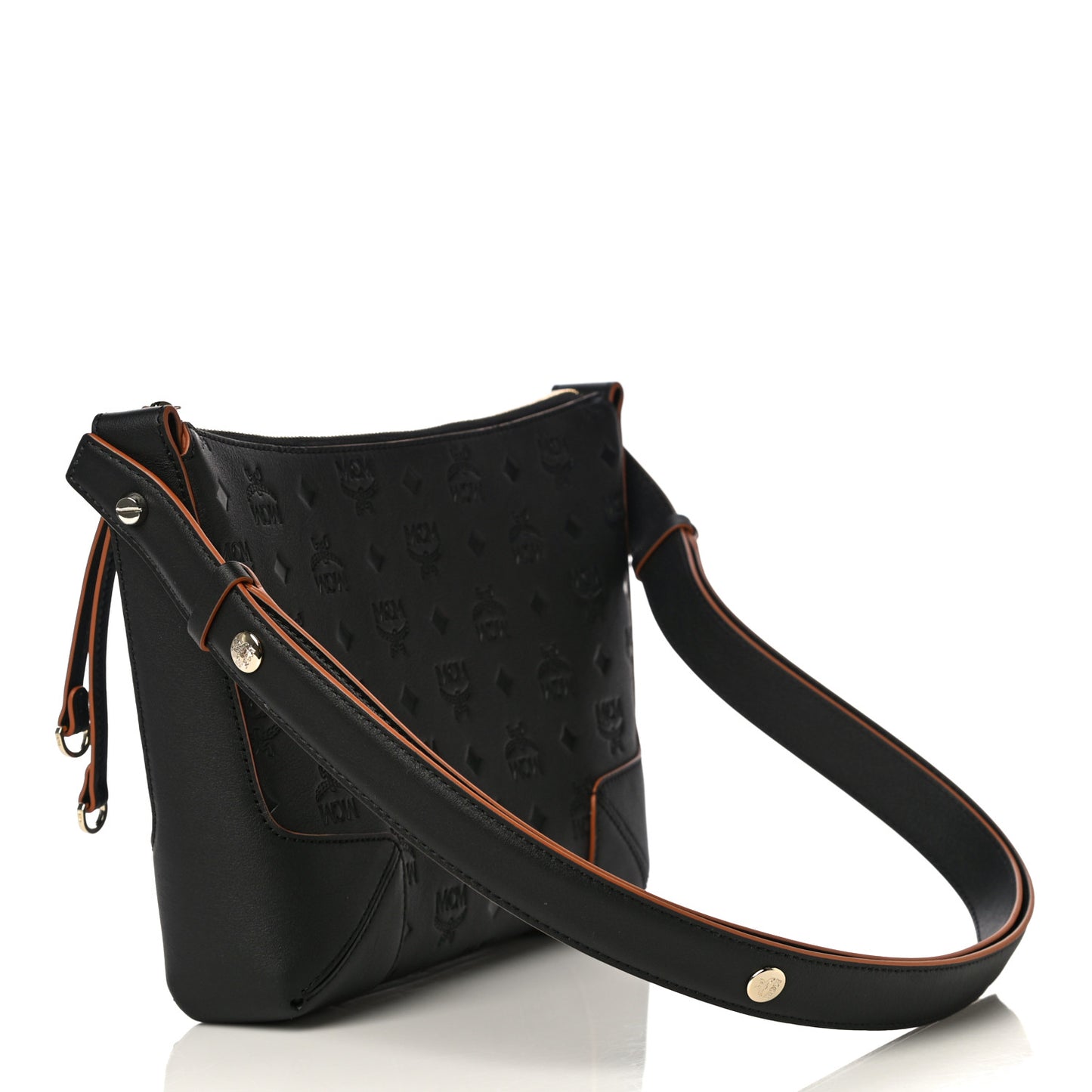 Calfskin Monogram Medium Klara Shoulder Bag Black